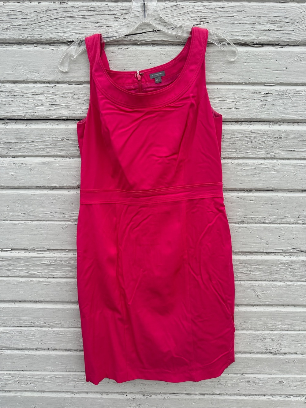 Ann Taylor Fuchsia Sleeveless Sheath Dress